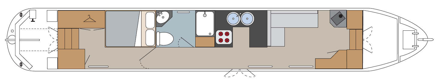 Schematic plan of boat